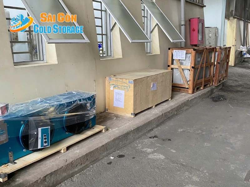 Toàn cảnh công trình kho lạnh Daikin được thực hiện tại phường Bình Hưng Hòa.