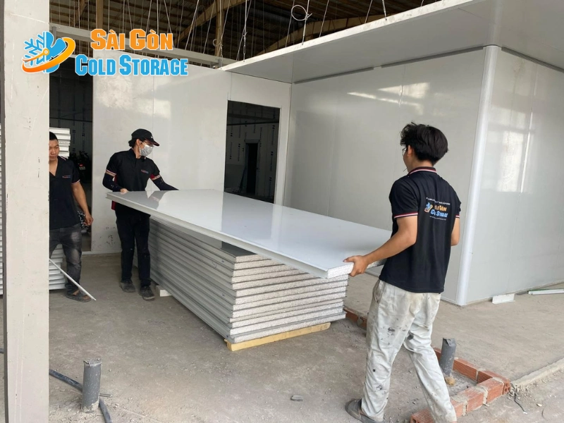 Toàn cảnh thi công thực tế hệ thống tại nhà máy bánh xuất khẩu ở Hóc Môn.