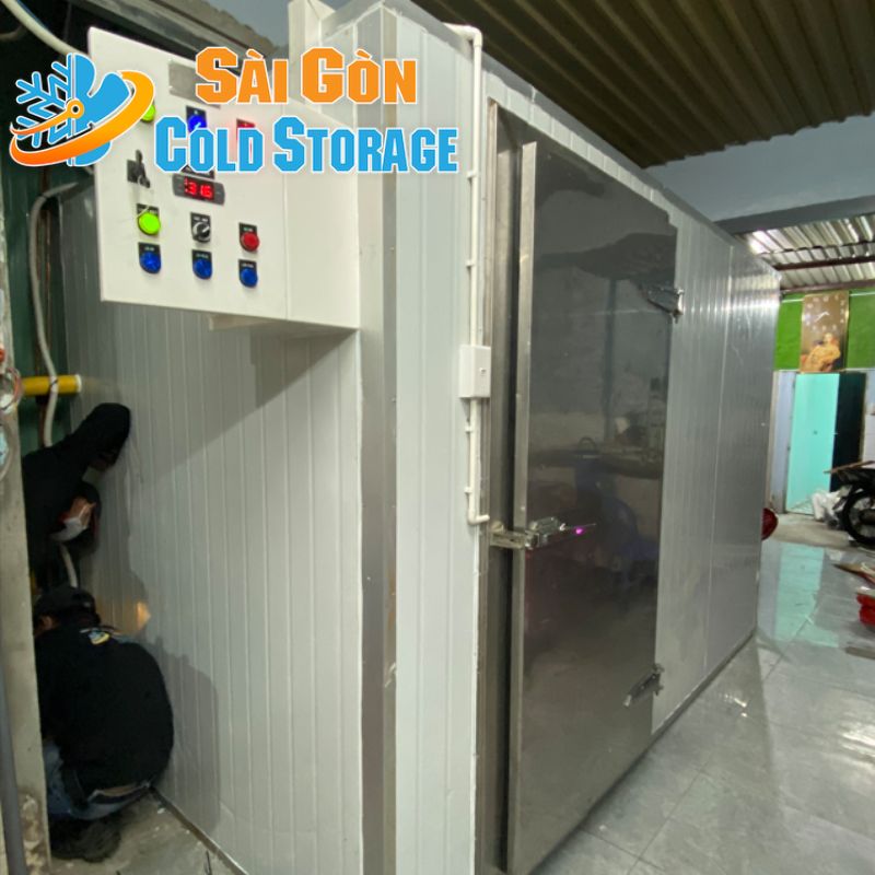 kho lạnh cũ trữ thịt gà 14m3 tại Tân Bình