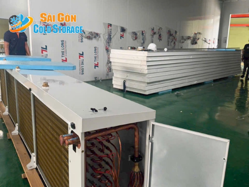 Hình ảnh thực tế các hạng mục lắp đặt kho mát tại cơ sở 2 Bến Tre.