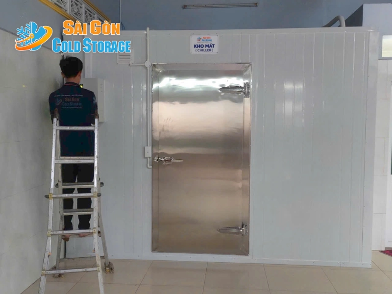 Kho mát trữ đồ chay cho chùa Pháp Tam tại Cần Giuộc Long An 